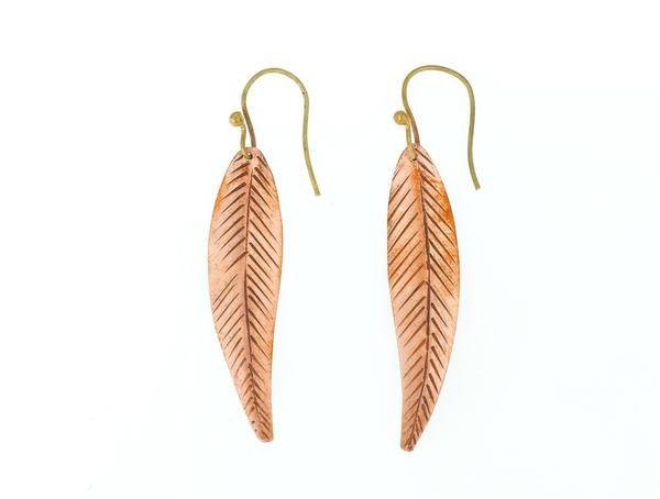 destino jeweller handmade copper earrings