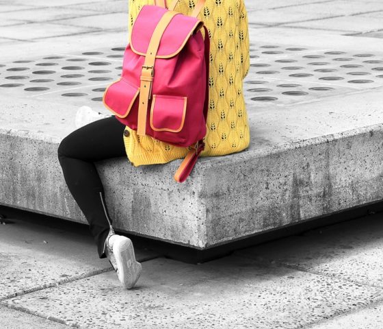 Latest Sale interior design, girl sitting on concrete surface