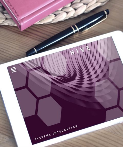 Latest Sale office interiors, purple screen tablet