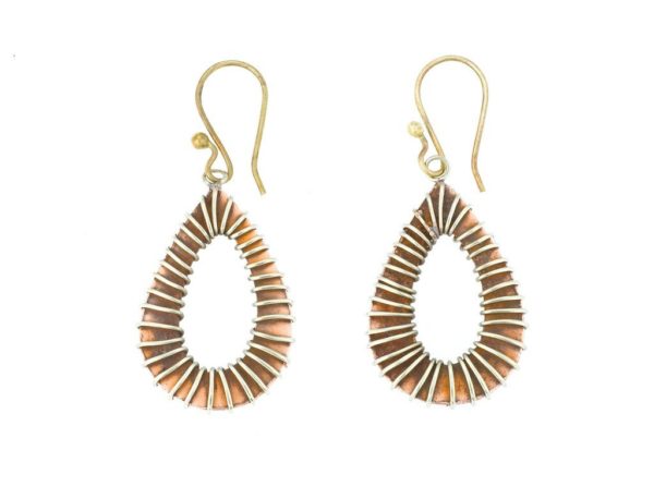 Destino Jewellery, Zebra Hoop Copper Earrings