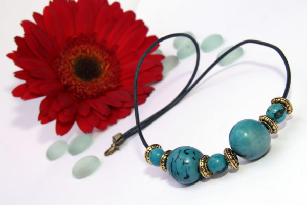 Olga Margarita, Blue, Handmade Beaded Necklaces