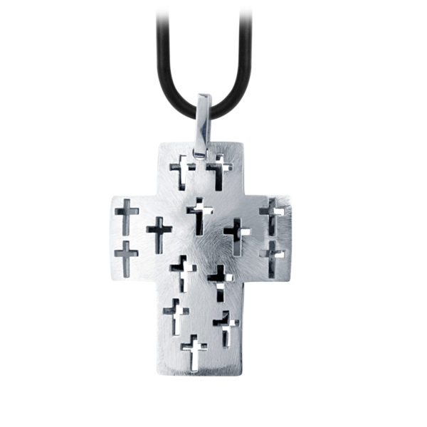 fire-steel-mens-stainless-steel-pendant-with-multiple-crosses
