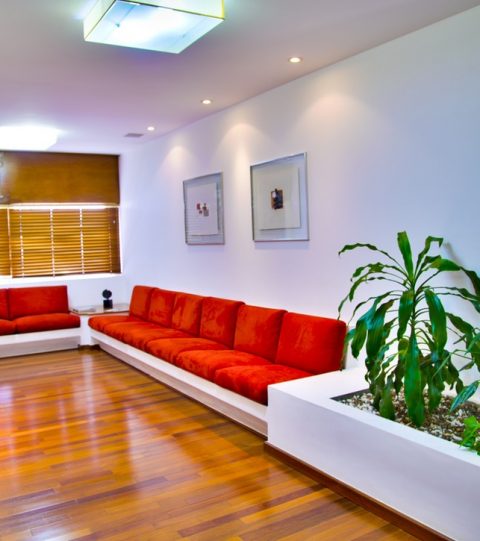 Latest Sale Interior Design, long red sofas