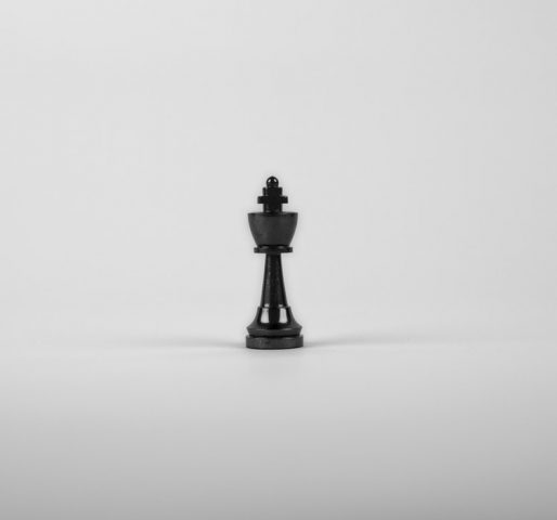 Latest Sale Interiors, Black chess piece white surface